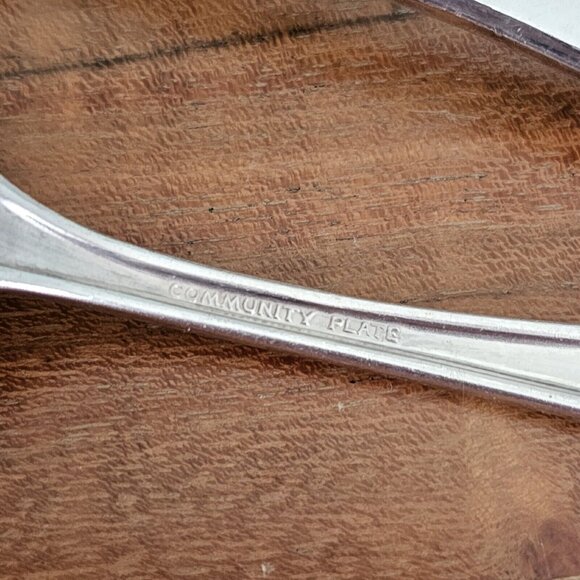 Oneida Adam Silverplate Teaspoons Spoons 4pc 1917 no mono vtg minimalis art deco - Picture 9 of 10